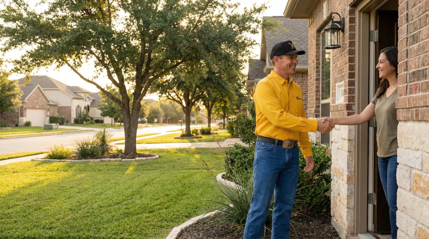 Wrangler Air Conditioning technician providing HVAC services in Alamo Heights, Texas