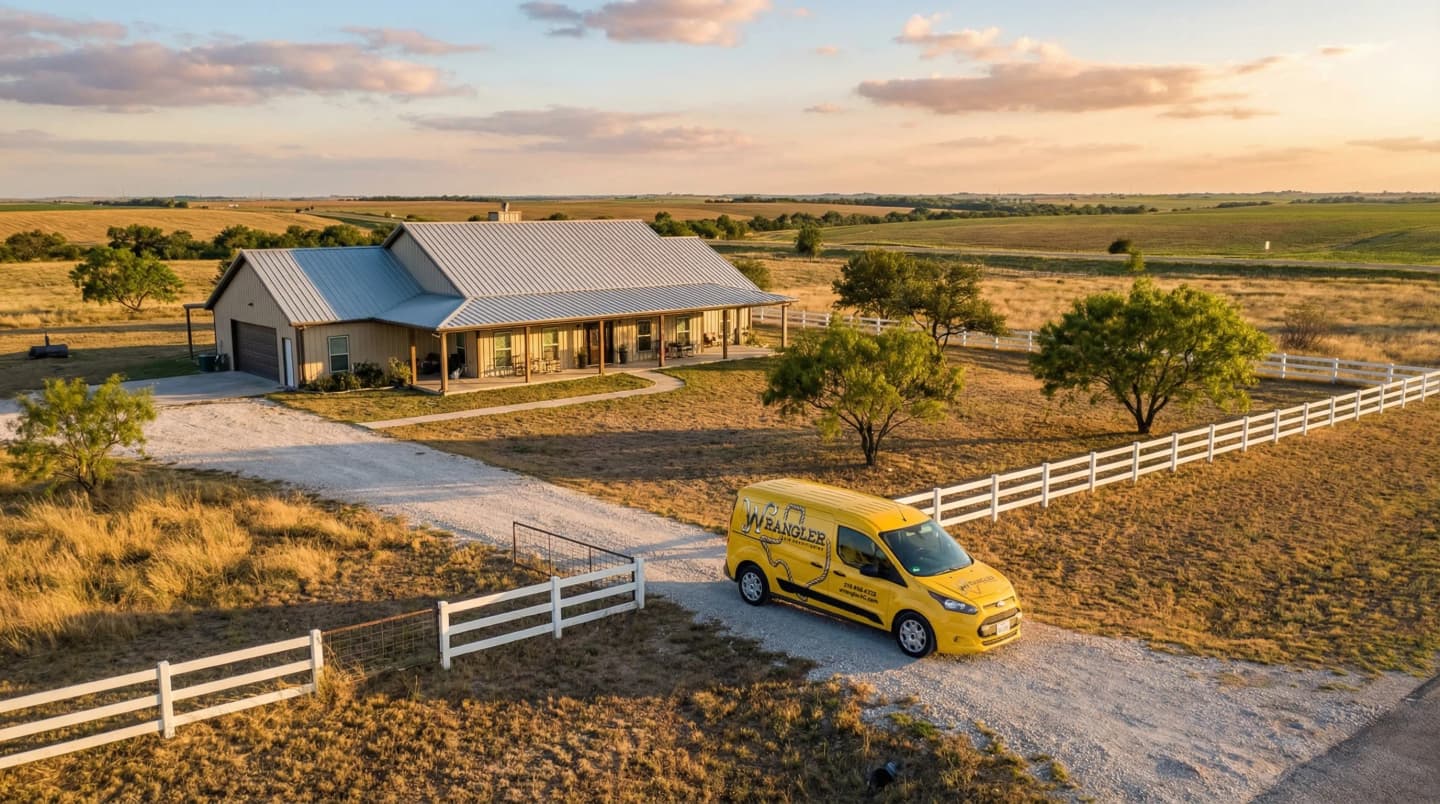 Wrangler Air Conditioning technician providing HVAC services in China Grove, Texas